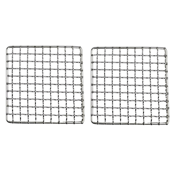 Stainless Steel Grill Mesh Mat Pot Rack Portable Barbecue Mesh Net Square 