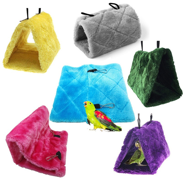 Winter Triangle Plush Birdhouse Plush Four Seasons Birdhouse Pet Birds ...