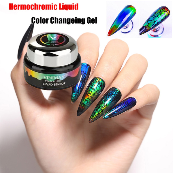 New Hot Nail Polish Soak Off Nail Art Painting Gel Hermochromic Liquid Thermal Gel Thermal Sensitive Liquid Color Changing Wish