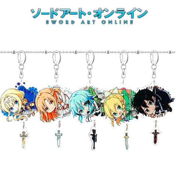 Sword Art Online anime Acrylic model Keyring key chain keychains NEW 