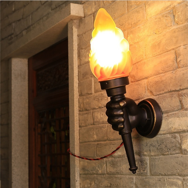 Wall torch outlet light