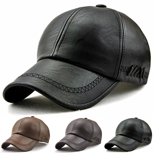 leather sports hats