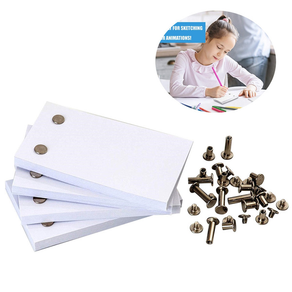 60 Pages Kraft Blank Flipbook Animation Paper With Binding Screws Notepads  Kids Mini Notebooks Study Cards Book Stationery - AliExpress