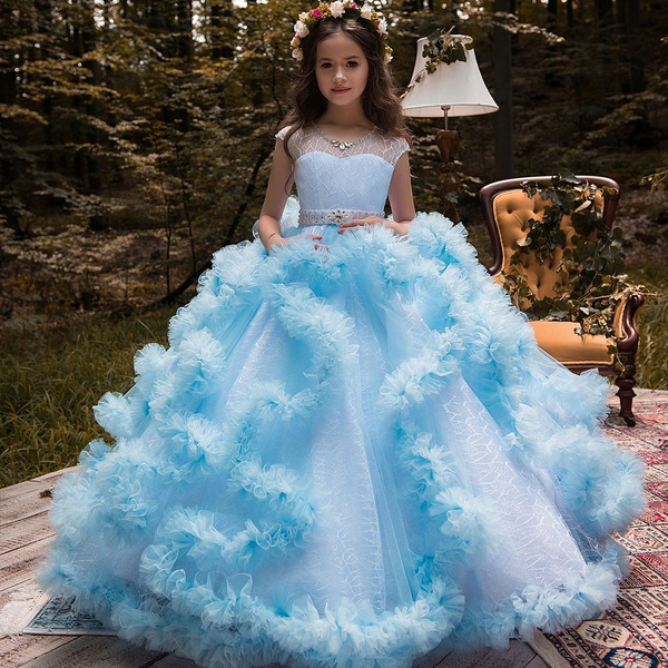 Royal blue gown for hot sale kids