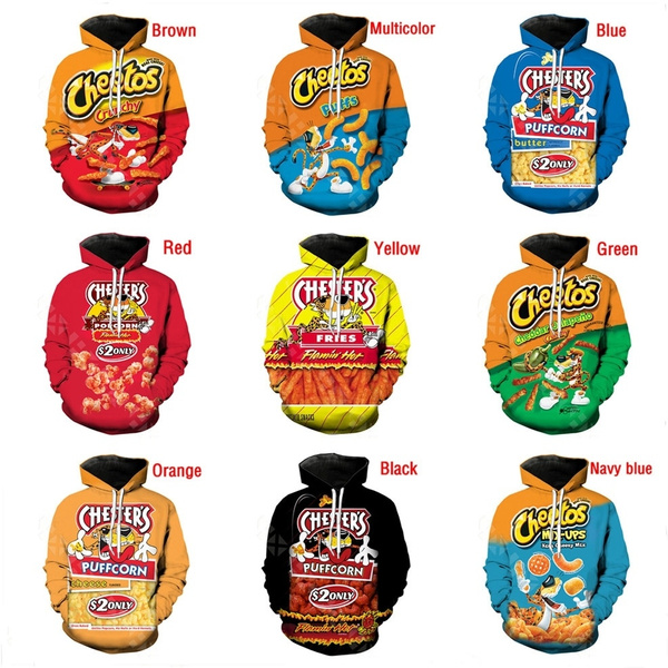 2020 Newest Hot Cheetos 3D Hoodies Good Food Harajuku Men Women Long Sleeve Pullover Hooded Sweatshirt Casual Tops