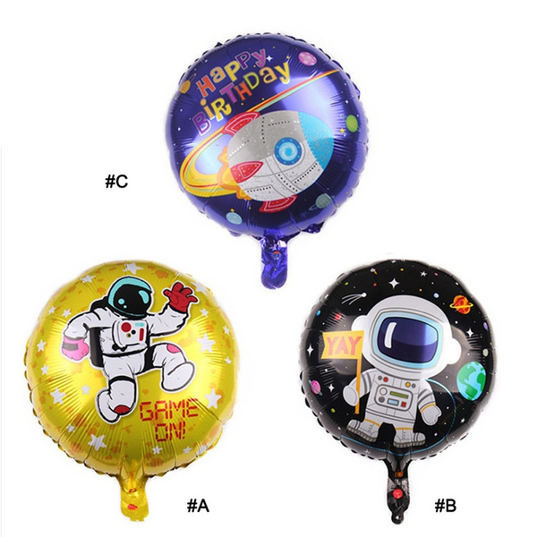 Space Themed Sequin Balloon Decoration Aluminum Foil Astronaut Balloon ...