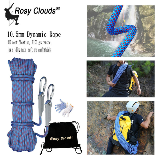 Professional 25KN Dynamic Rope Outdoor Climbing Rope Diameter 10.5mm Blue  10m