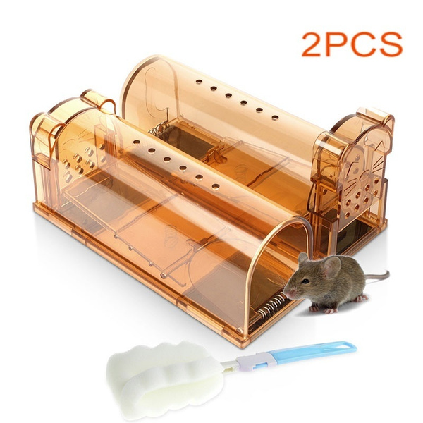 2Pcs Humane Mouse Traps Reusable Live Mouse Trap Catch and Release Indoor/Outdoor  Mice Trap