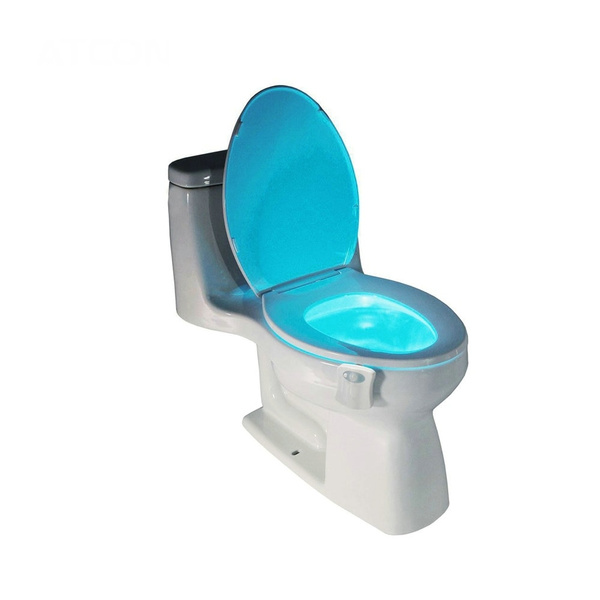 SMART MOTION SENSOR LED TOILET SEAT LIGHT BATHROOM NIGHT LIGHT 8