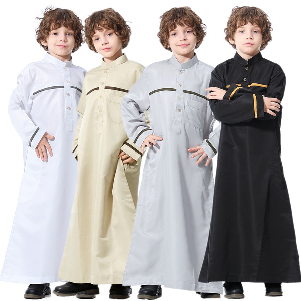 ROBE daffah Thobe Dishdasha Islamico Arabo Caftano Ragazzi Omani Stile Clothing 