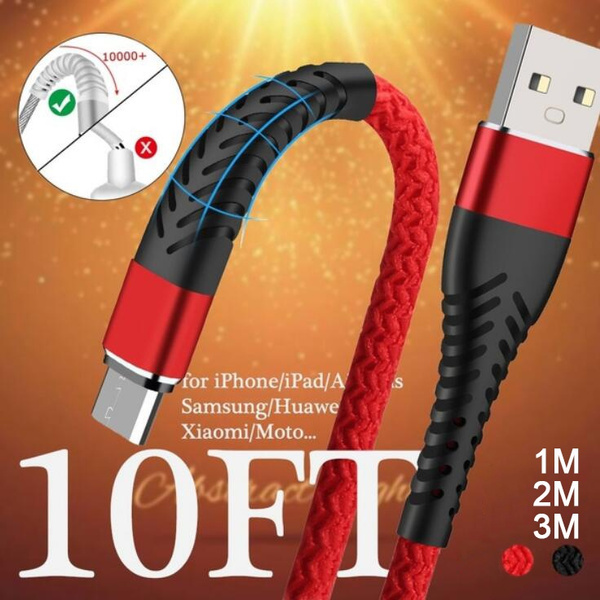 1 2 3M 10FT Cable USB Cable Quick Charge High Tensile Braided USB Cable 1 2 3M 10FT Cable USB Cable Quick Charge High Tensile Braided USB Cable