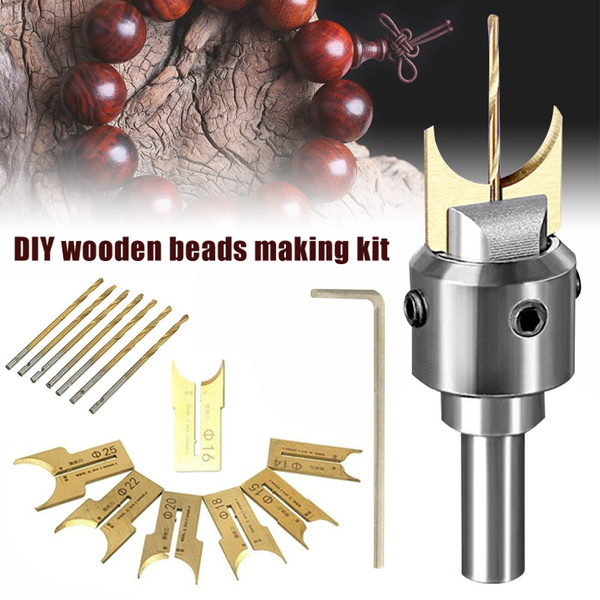 Wood Bead Maker Beads Drill Bit Milling Cutter Woodworking Tool Supply 