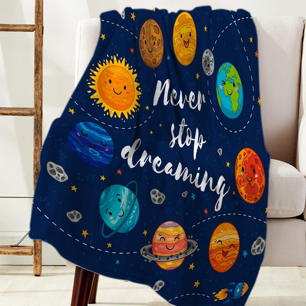 Solar system fleece online blanket