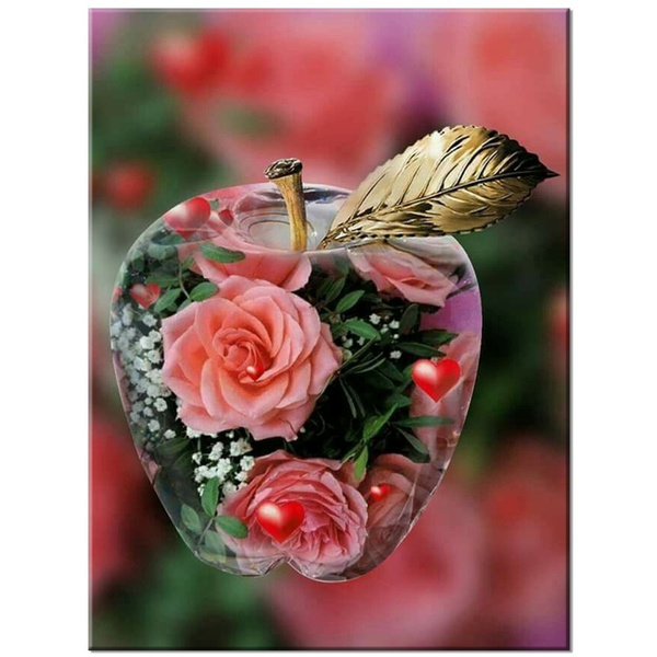 5d Diy Diamond Painting Kit Beautiful Flower Diamond Art Embroidery  Rhinestones Decorations For Home