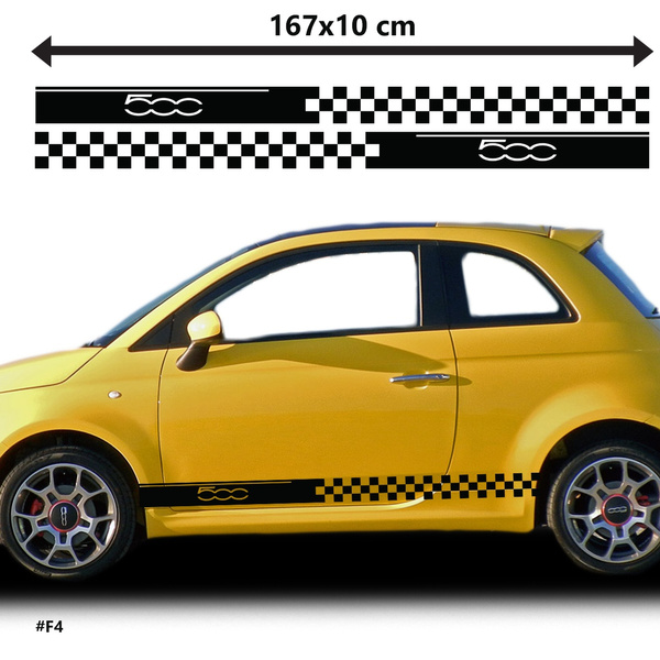 Side Stripes Car Stickers For Fiat 500 Abarth Racing Stripes,Stickers ...