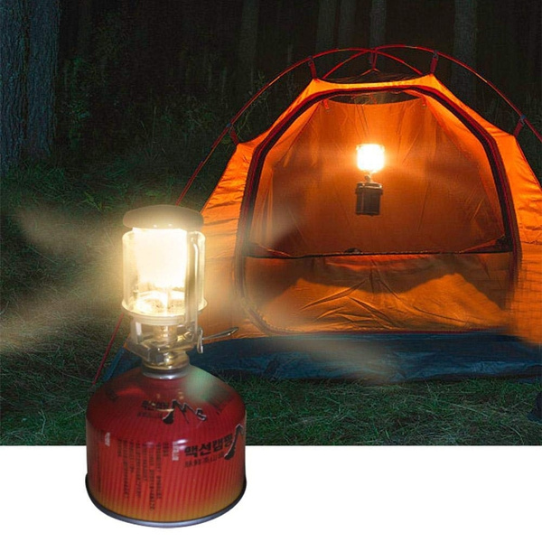 Mini Portable Camping Lantern Gas Light Outdoor Camping Small Gas Lamp  Camping Heater Tent Lamp Torch Hanging Lamp