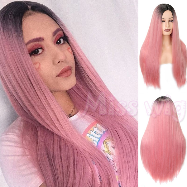 pink synthetic wig