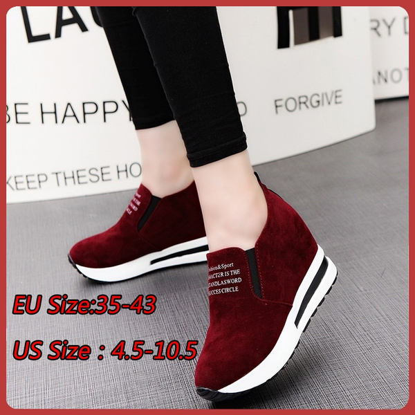 plus size wedge sneakers