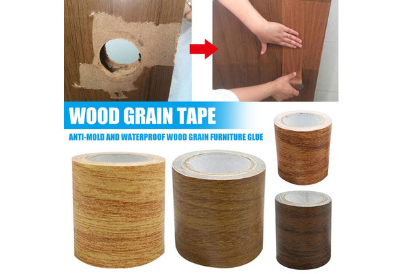 tooloflife Woodgrain Adhesive Tape Patch Repair Tape Waterproof for Cabinet  Dresser Drawer Furniture 6 Color