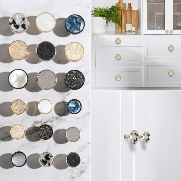 Zinc Alloy Kitchen Shiny Gold Cabinet, Silver And Gold Cabinet Knobs Pulls