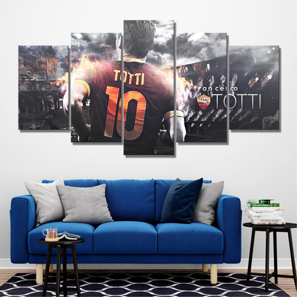 : FC Roma Logo Poster, FC Roma Logo Football Print,FC