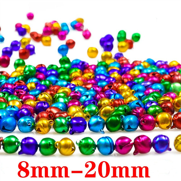 Christmas Jingle Bells Bulk Mini Jingle Bells Small Craft Bells Colorful  Metal Holiday Bells 8-20mm Shiny Matte Frosted for Festival Decorations  Jewelry Making Crafts