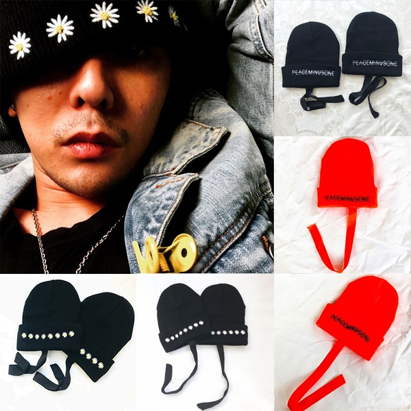 Fashion Daisy Lightning Cotton Hat PEACEMINUSONE Knitted Hat Korea Super  Star Trend Caps