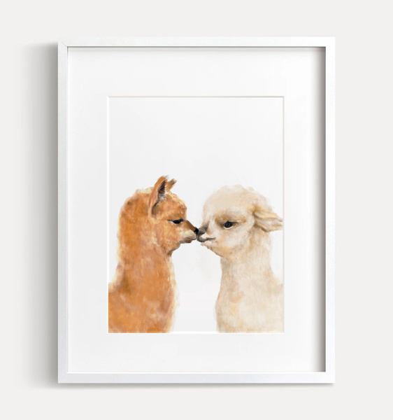 Frameless Animal Llama Canvas Painting Alpaca Poster Wall Art For Kids Room Decor 12 Wish