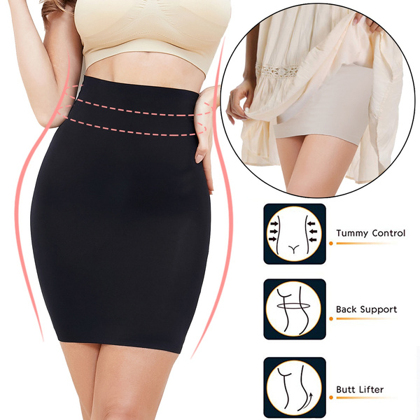 Womens Shaping Half Slip Slimming Body Shaper Control Dresses Underskirt Tummy  Control Slim Seamless Body Shaper Skirt