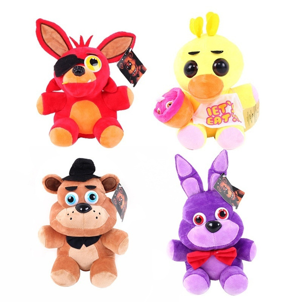 Jiuced FNAF Five Nights at Freddy's Chica Bonnie Foxy Plush Doll Toy