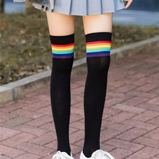 socksamptight, rainbow, collegestyle, Fashion
