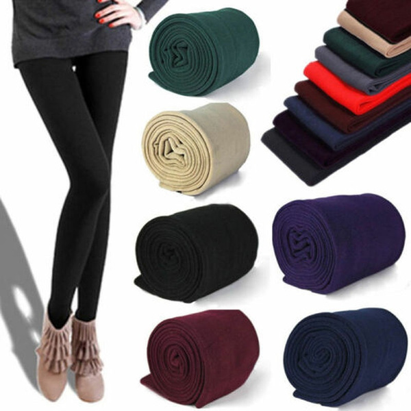 Women Winter Thick Warm Fleece Lined Thermal Stretchy Slim Skinny