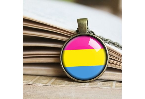 Pansexual Pride Flag Necklace Silicone Fidget Beads Nursing Necklace  Lightweight Beads 