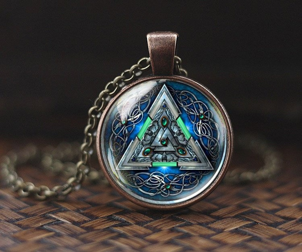 pagan valknut necklace