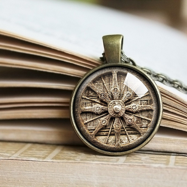 buddhist wheel necklace