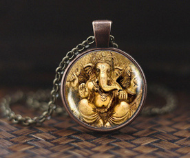 ganesha, Jewelry, artnecklace, god