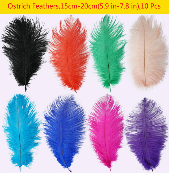 Ostrich Feathers Bulk 10 Pcs 15-20CM For DIY Jewelry Craft Making ...