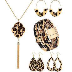 Moda, Leopard, women bracelets, Earring