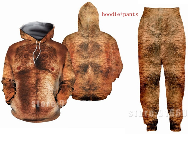 hairy man hoodie