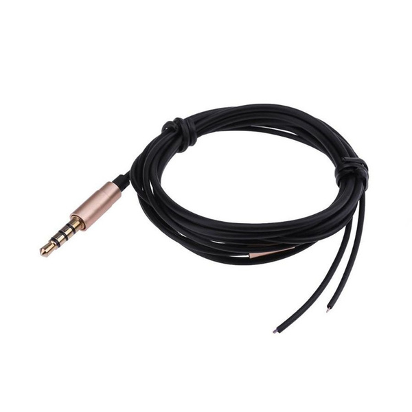 3.5mm Jack DIY Earphone Headphone Audio Cable Repair Replacement Cord Wire",
