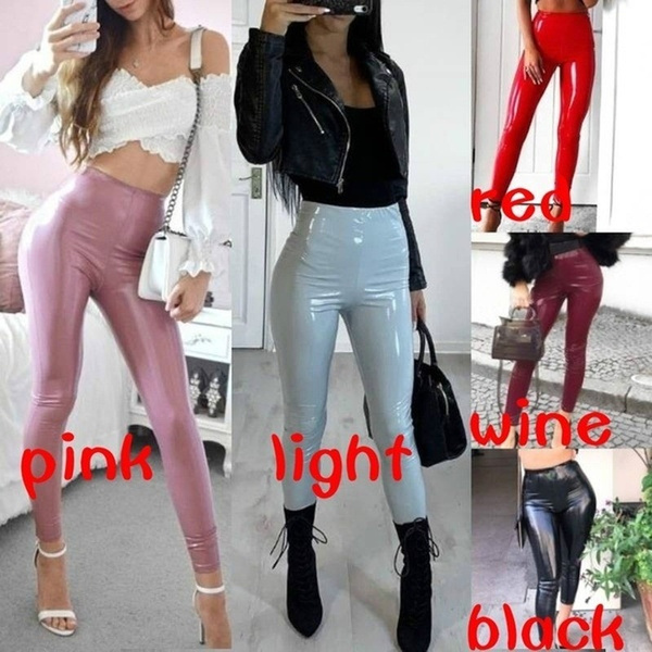 Wine on sale vinyl leggings