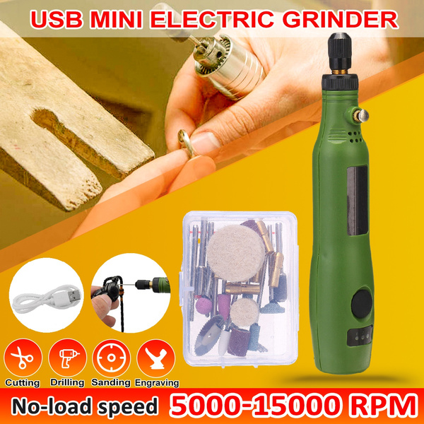 Electric Hand Drill Polishing Mini Grinder DIY Electric Hand Drill Grinding  Machine with Accessories Variable Speed Engrave-Grinder