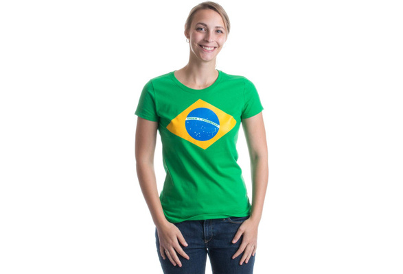Brazilian Tee Brazil National Flag Ladies' T-Shirt/Bandeira do Brasil