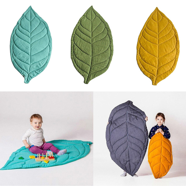 Heaven2017 Newborn Baby Leaf Shape Soft Crawling Carpet Play Mat Kids Room Decoration Green