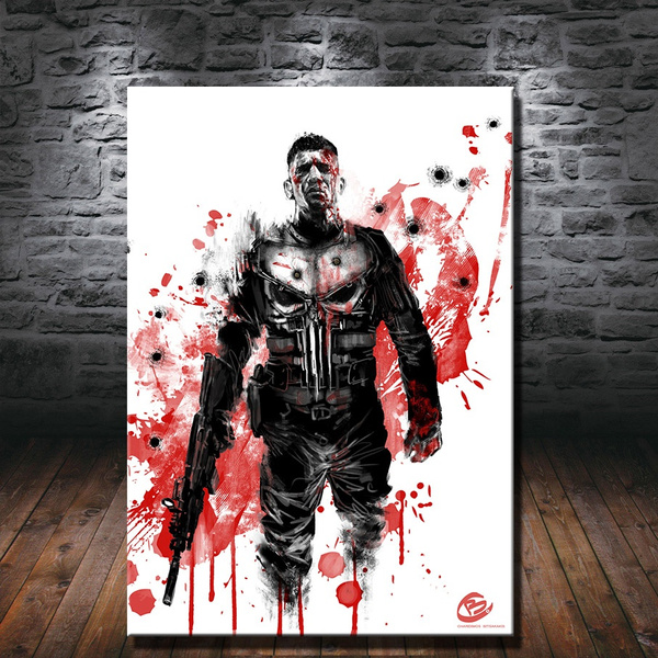 Unframedf Hot Ing Home Decor Print Oil Painting On Canvas Wall Art Punisher Wish - Punisher Home Decor