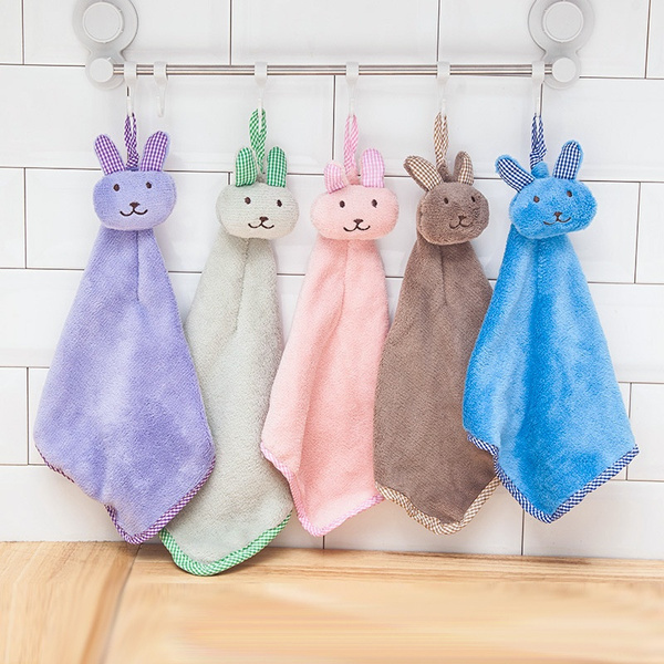 Cute Hand Towels Hanging Hand Towel Absorbent Towel Kitchen Bathroom Hand  Cloth Microfiber Absorbent Hand Towels