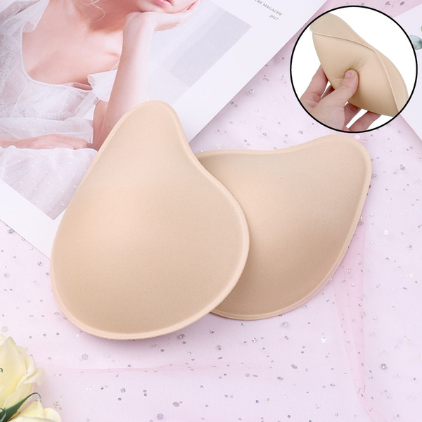 1 Pair Sponge Bra Pads Push Up Breast Enhancer Removeable Bra Padding  Inserts Cups for Swimsuit Bikini Padding