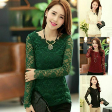 blouse, Plus Size, Lace, chiffon