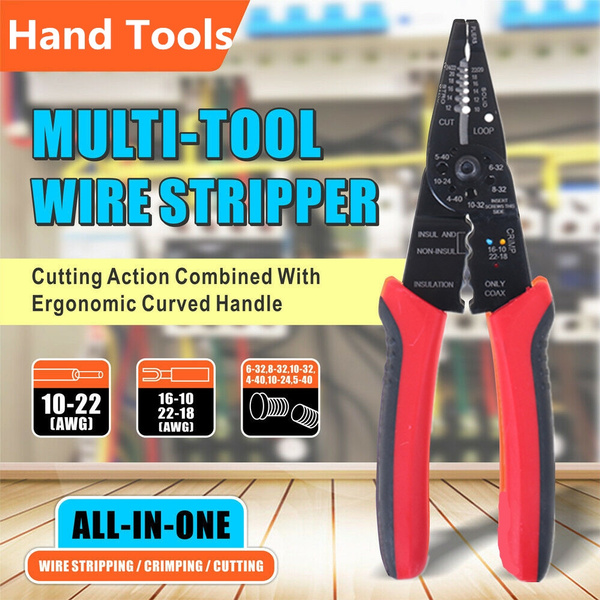 Professional Electrician Wire Cable Cutter Stripper Pliers Hand Tool 