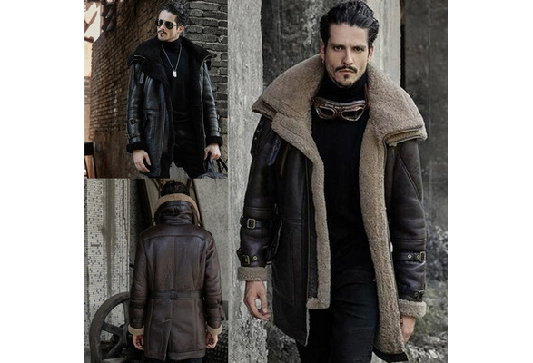 mens double collar leather jacket